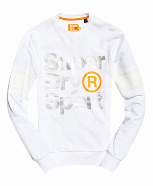 Superdry Boomer Crew Neck Férfi Ugró Fehér | OXBLP1836